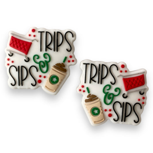 h1022  -  “Trips & Sips” Silicone (1 Count) Focal Bead