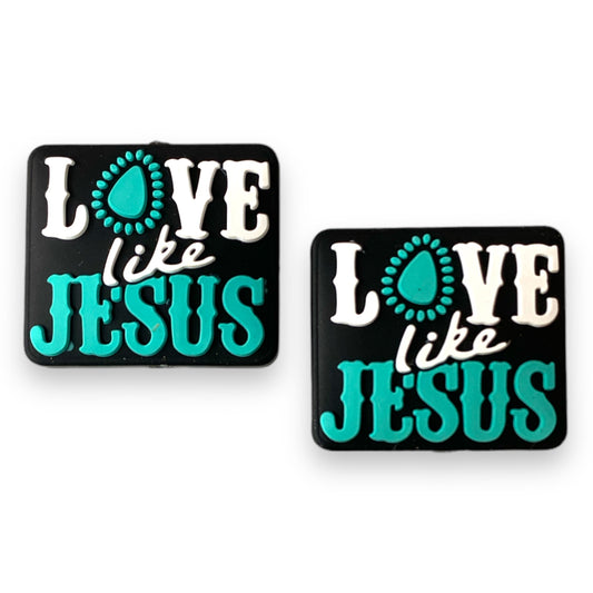 X477 - “Love Like Jesus” Silicone (1 Count) Focal Bead