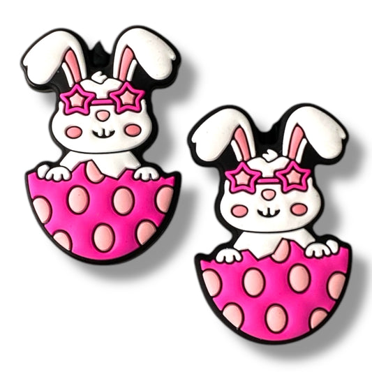 X20-  “Pink Bunny” Silicone Focal Bead (1 Count)