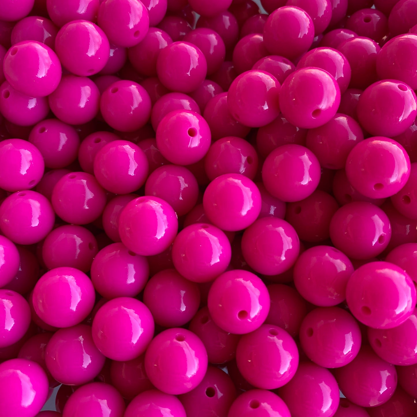 T326 - 15mm "Dark Pink" Gloss Silicone Beads