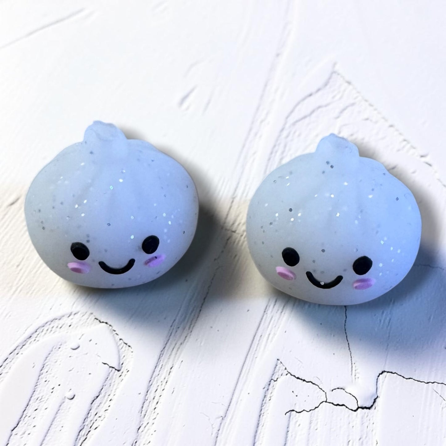 X346 - "White Dumpling 3D" Silicone Focal Bead for DIY Crafts (1 Count)