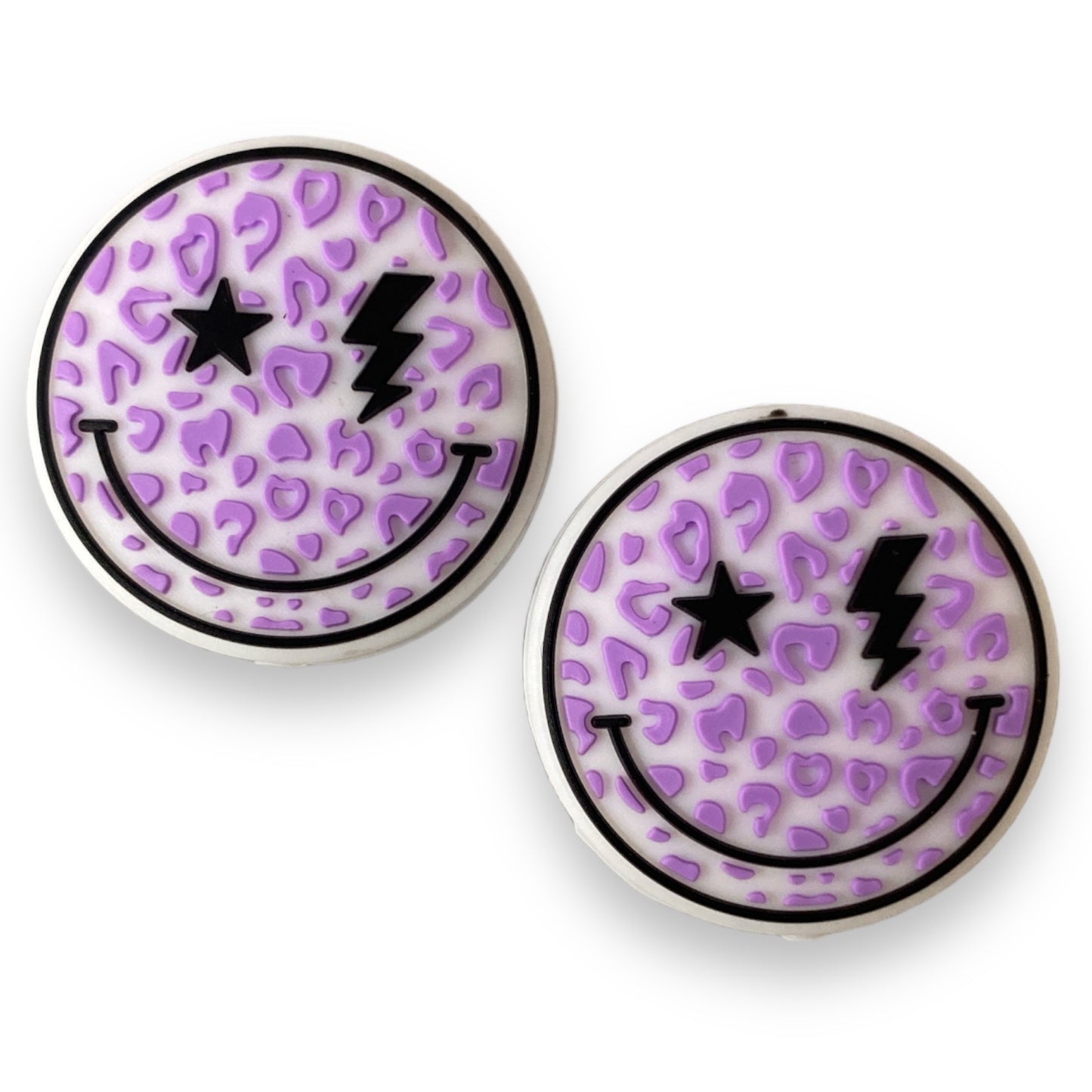 T419- “Happy Purple” Silicone Focal Bead (1 Count)