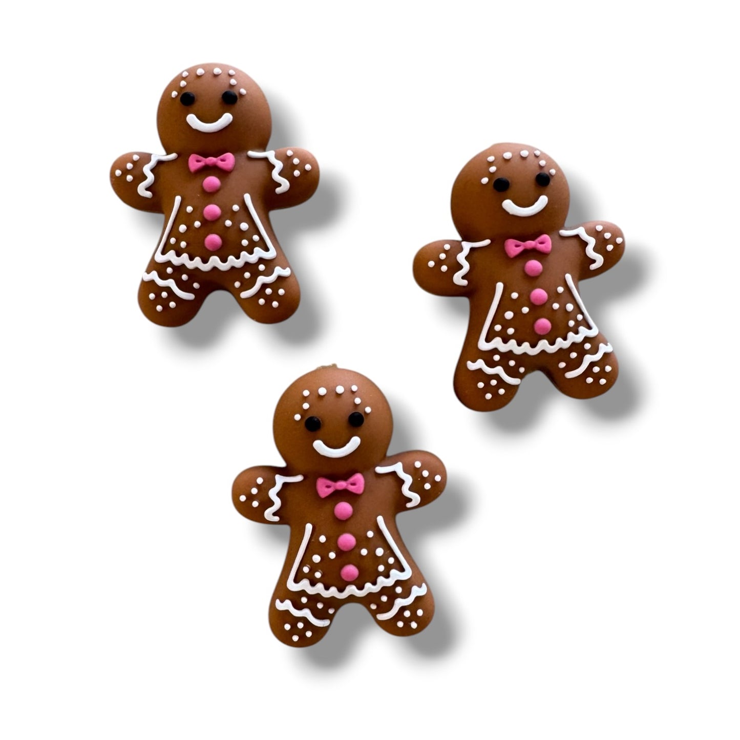 h1022- "Gingerbread Woman" Silicone Focal Bead for DIY Crafts (1 Count)