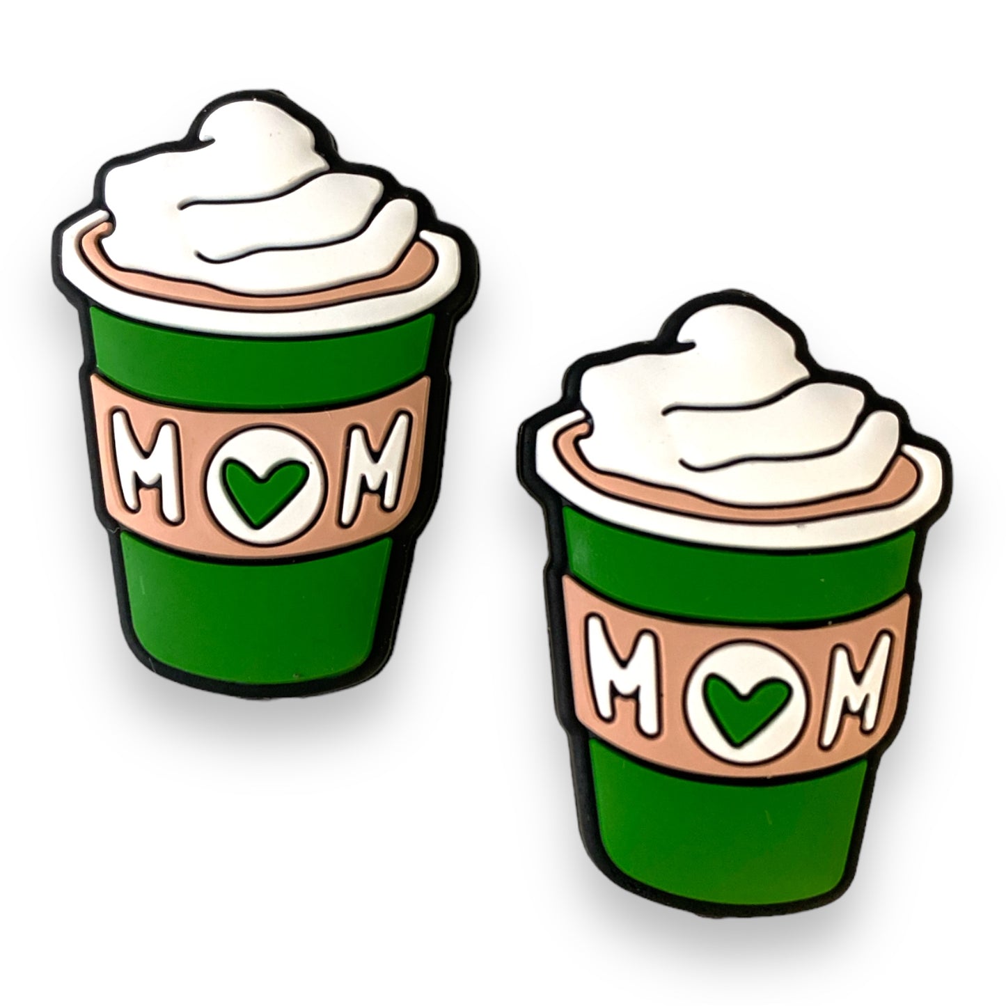 X152-  "Green Mom Latte" Silicone Focal (1 Count) Bead