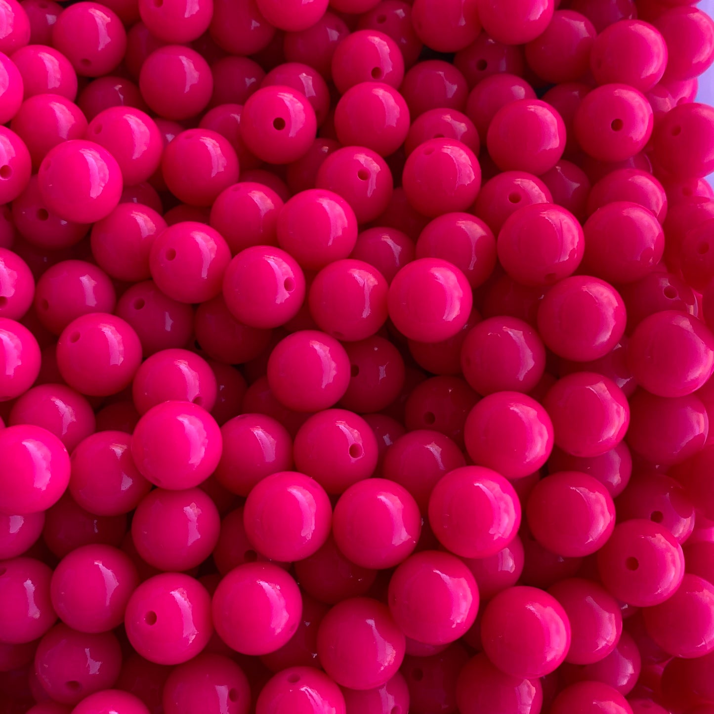 T341 - 15mm "Posh Pink" Gloss Silicone Beads