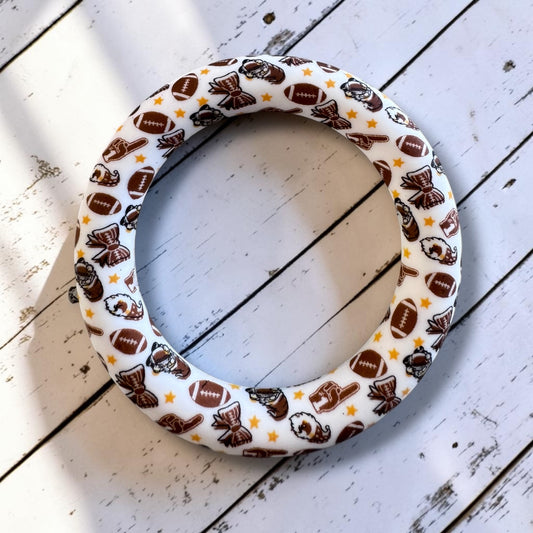 T238- "Football" 65mm Silicone Ring for DIY Crafts