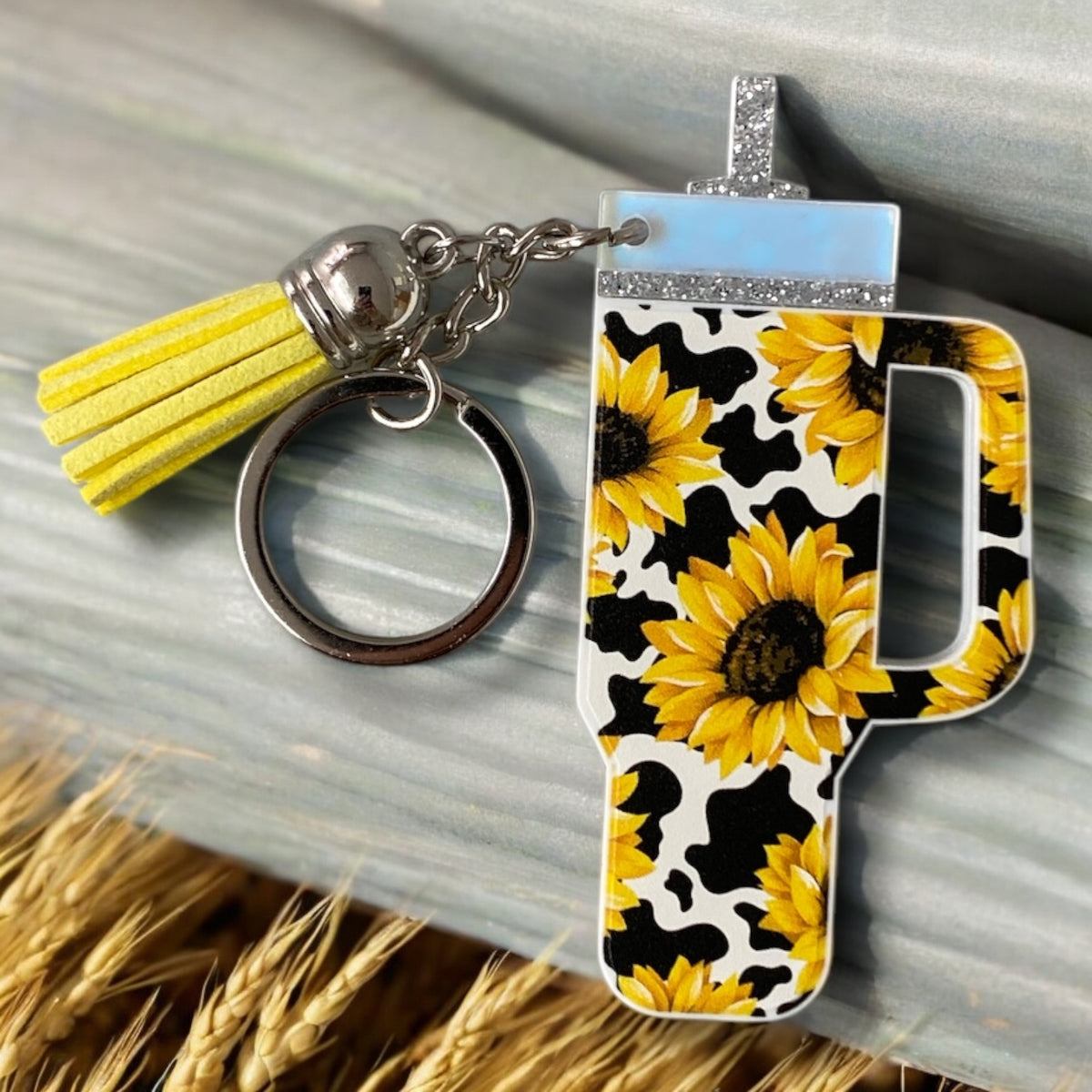 A10 - "Sunflower Cup" Keychain (1 Count)
