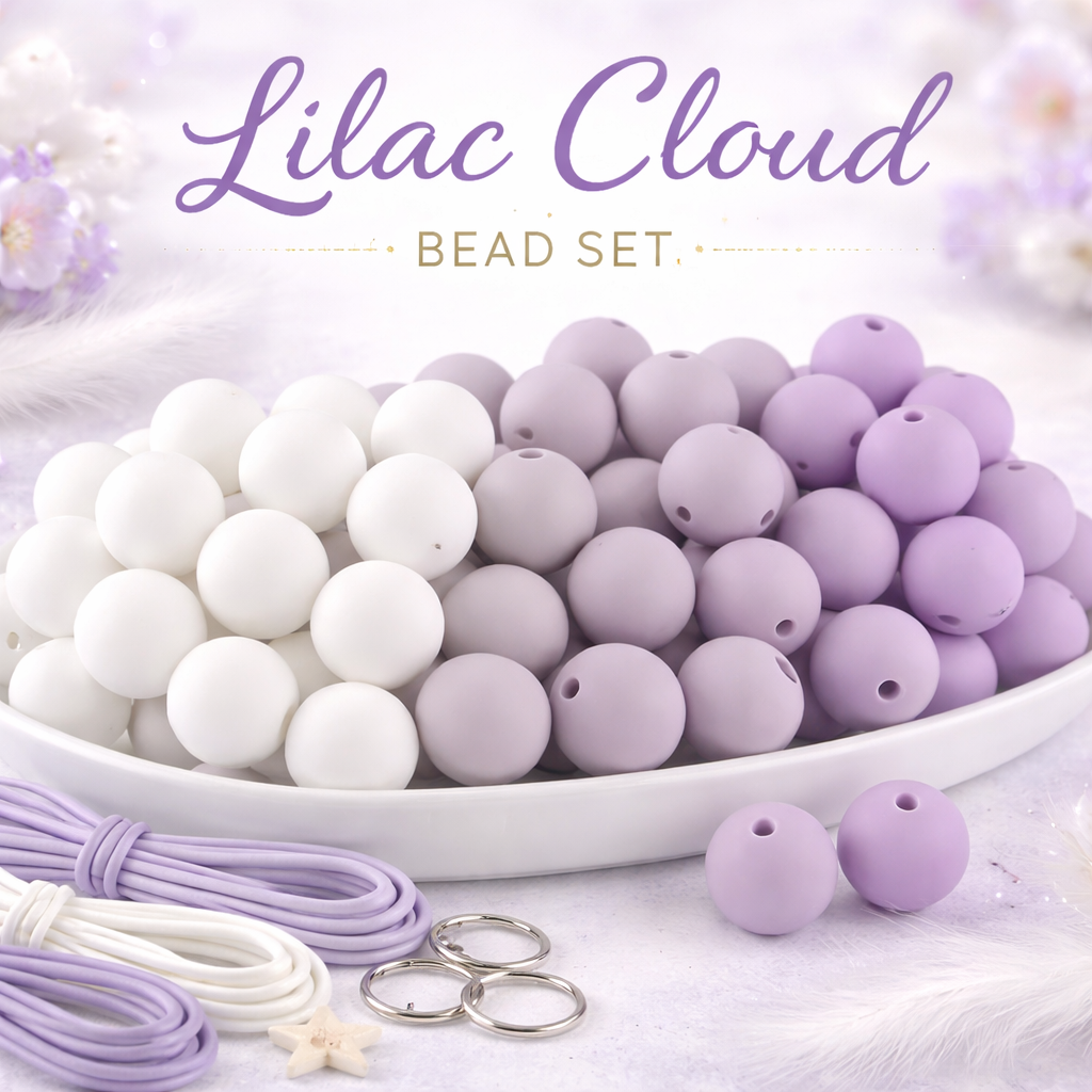 Lilac Cloud (30 Count 19mm Silicone Bead Pack)