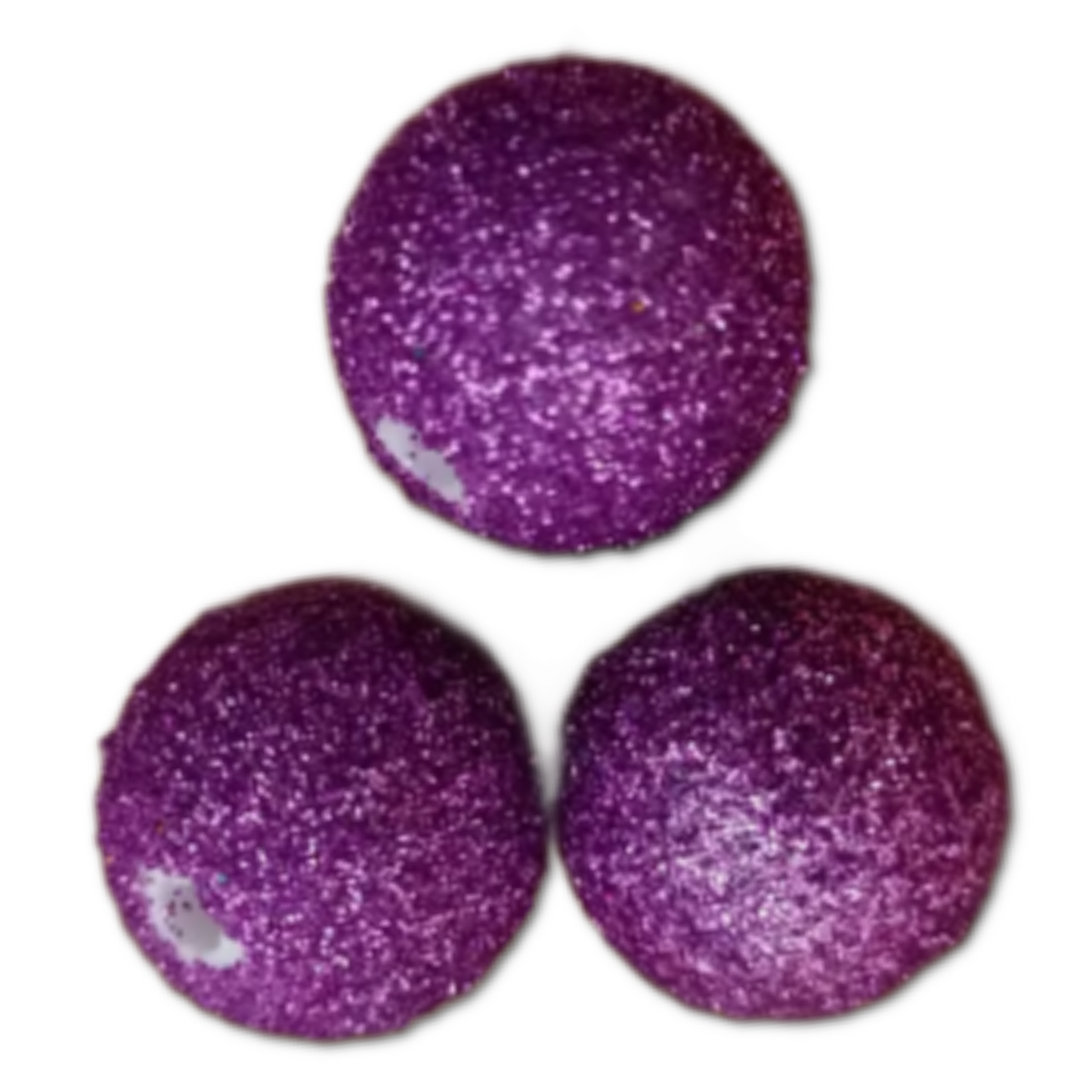 W564- 16mm "Purple" Fine Glitter Acrylic Bead (1 Count)