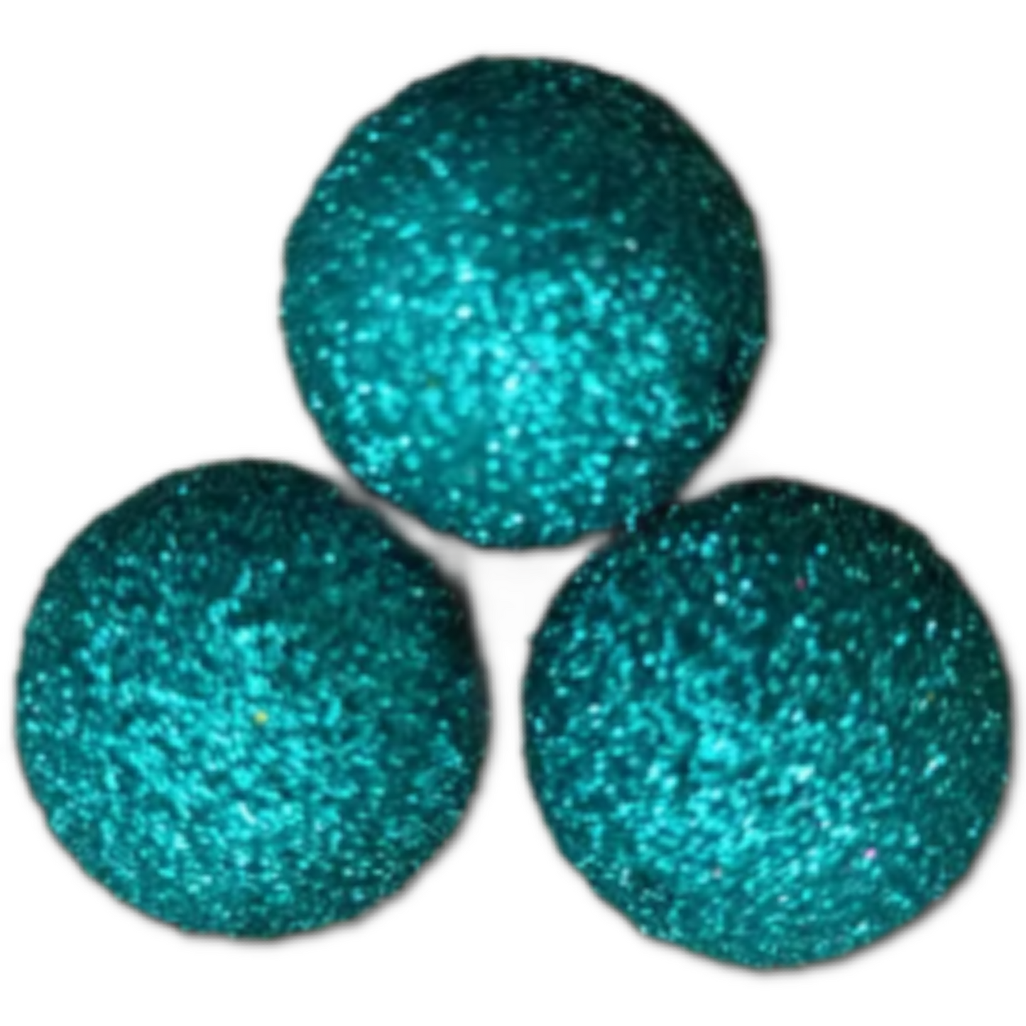 W563- 16mm "Aqua" Fine Glitter Acrylic Bead (1 Count)