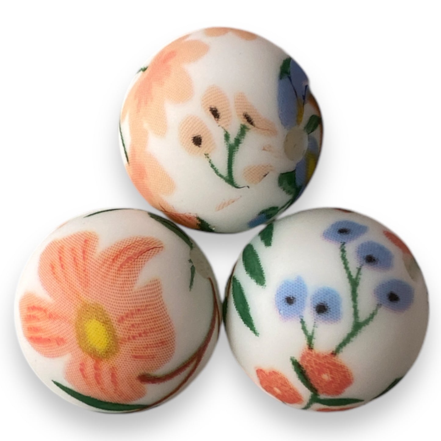 #806 - 19mm "Spring Floral" Silicone Beads