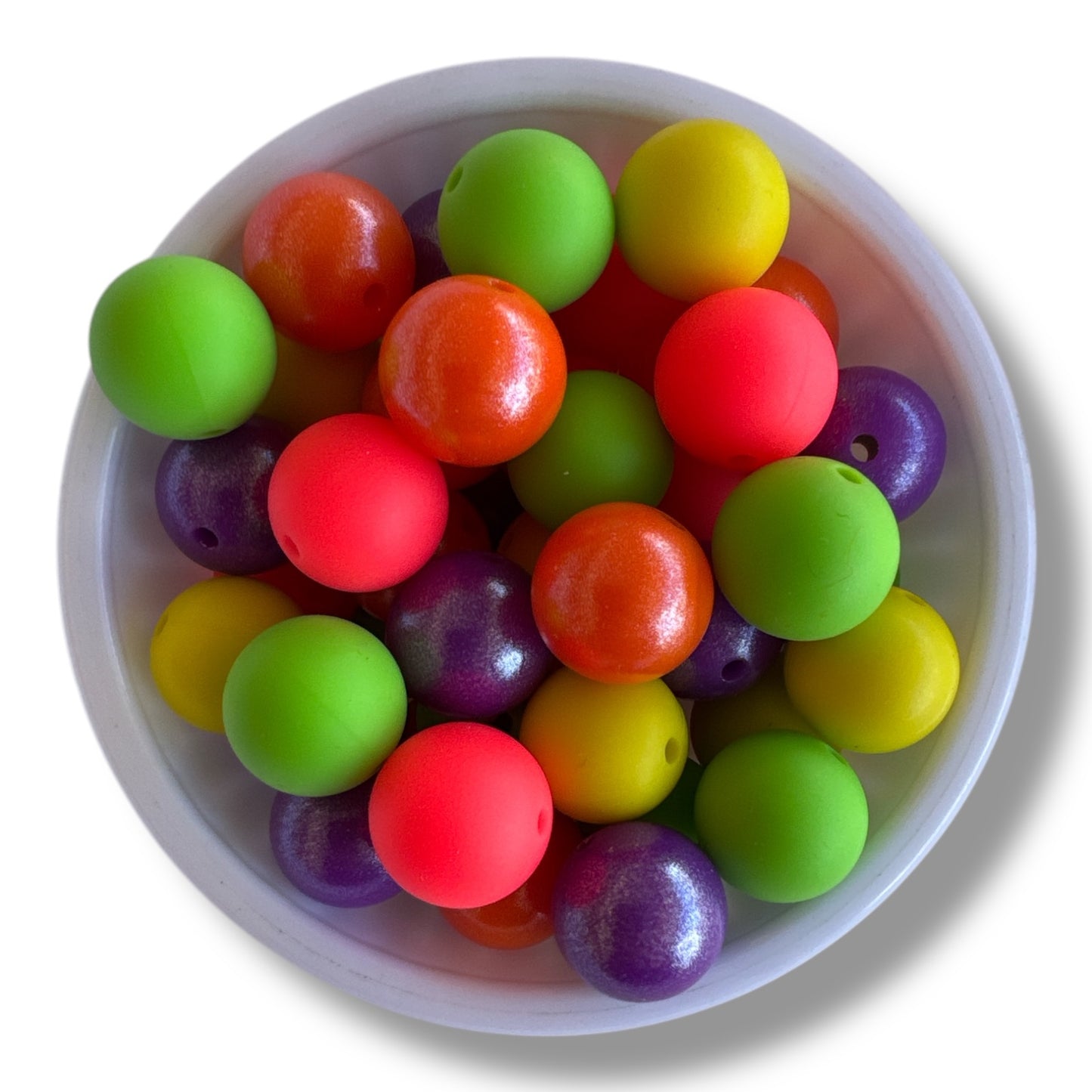 15mm "Neon" Silicone Bead Pack – Ideal for Beadable Pens & Keychains