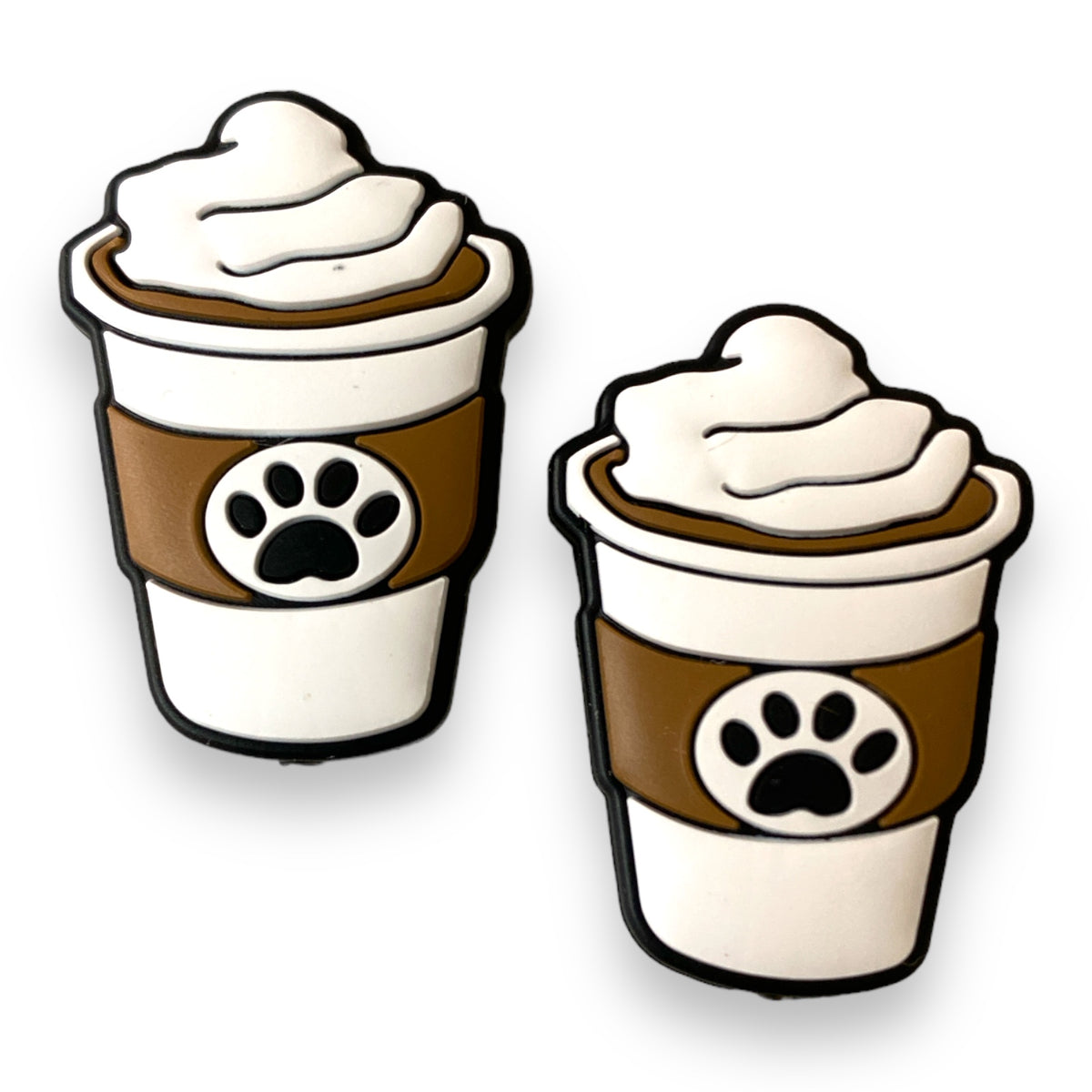 X285 -  “Pupchino" Silicone (1 Count) Focal Bead
