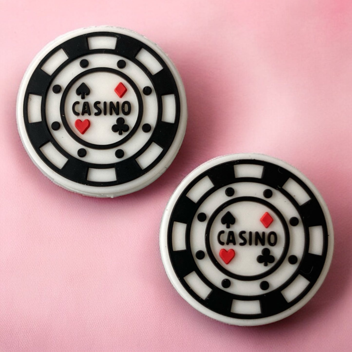 h1028 -  “Casino" Silicone Focal Bead (1 Count)