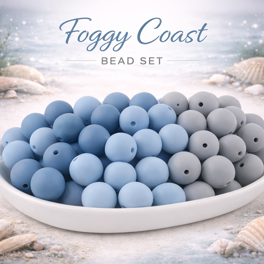 Foggy Coast (30 Count 12mm Silicone Bead Pack)
