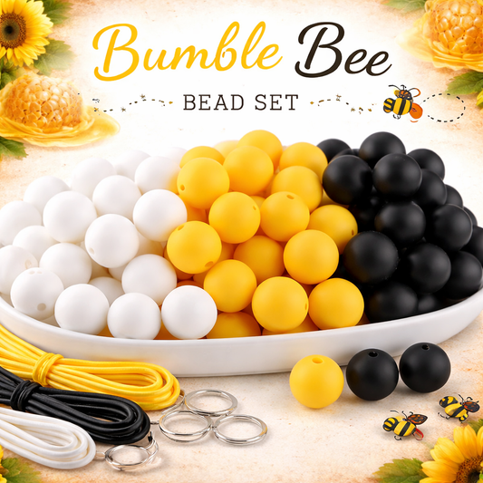 Bumblebee (30 Count 12mm Silicone Bead Pack)