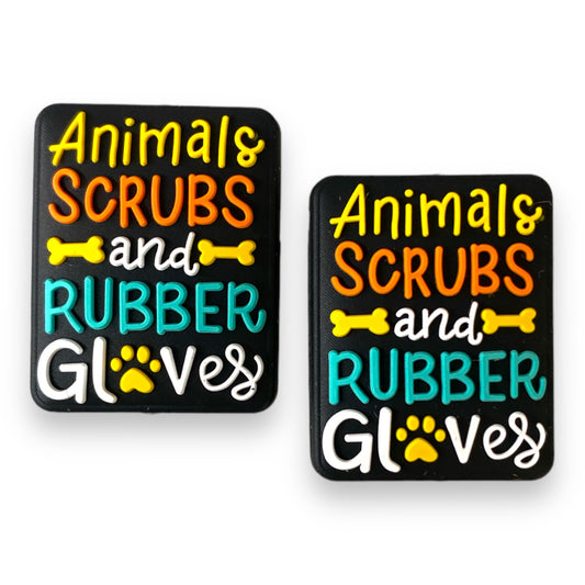 X278 - "Animals Scrubs & Rubber Gloves" (1 Count) Focal Bead