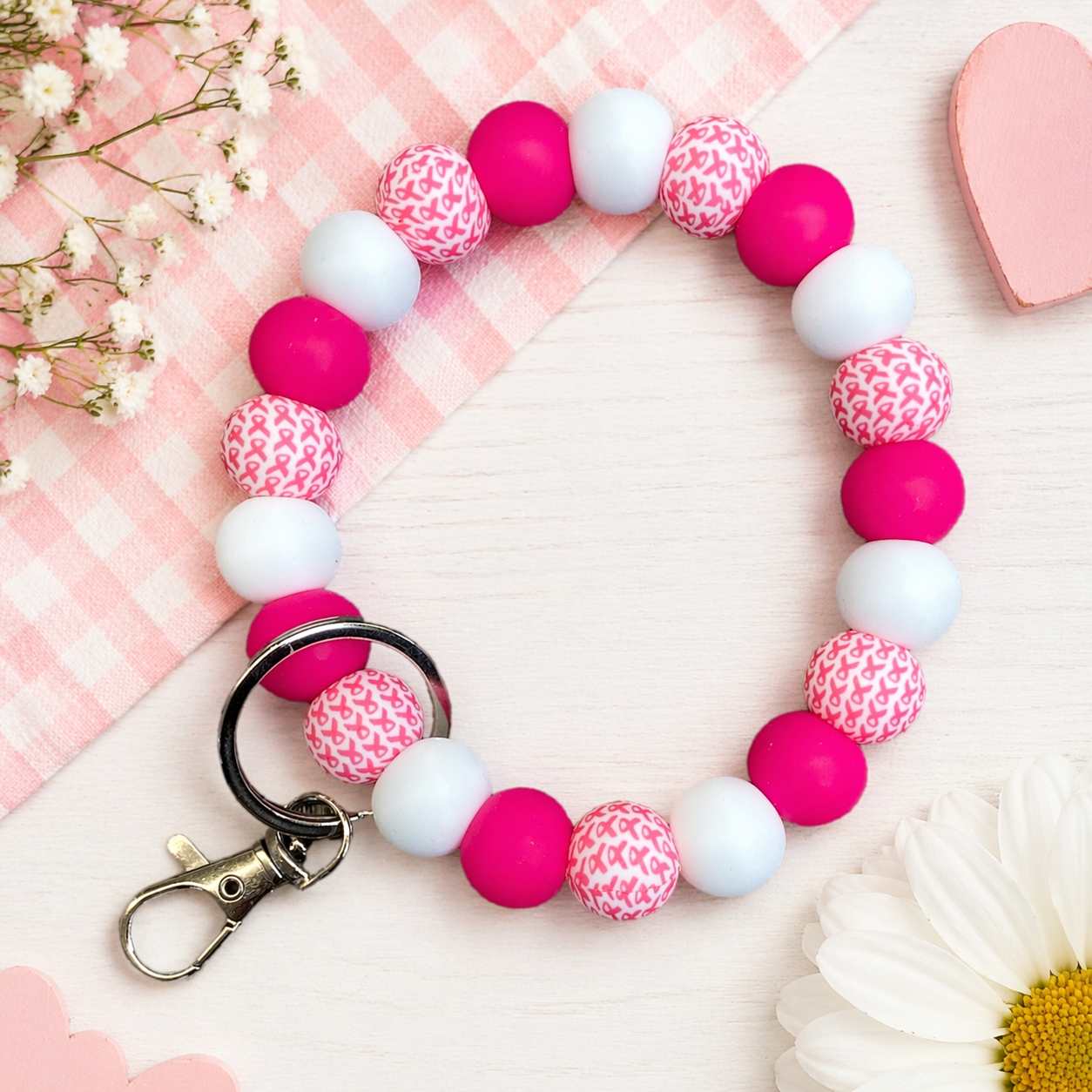 "Breast Cancer" Wristlet DIY Kit