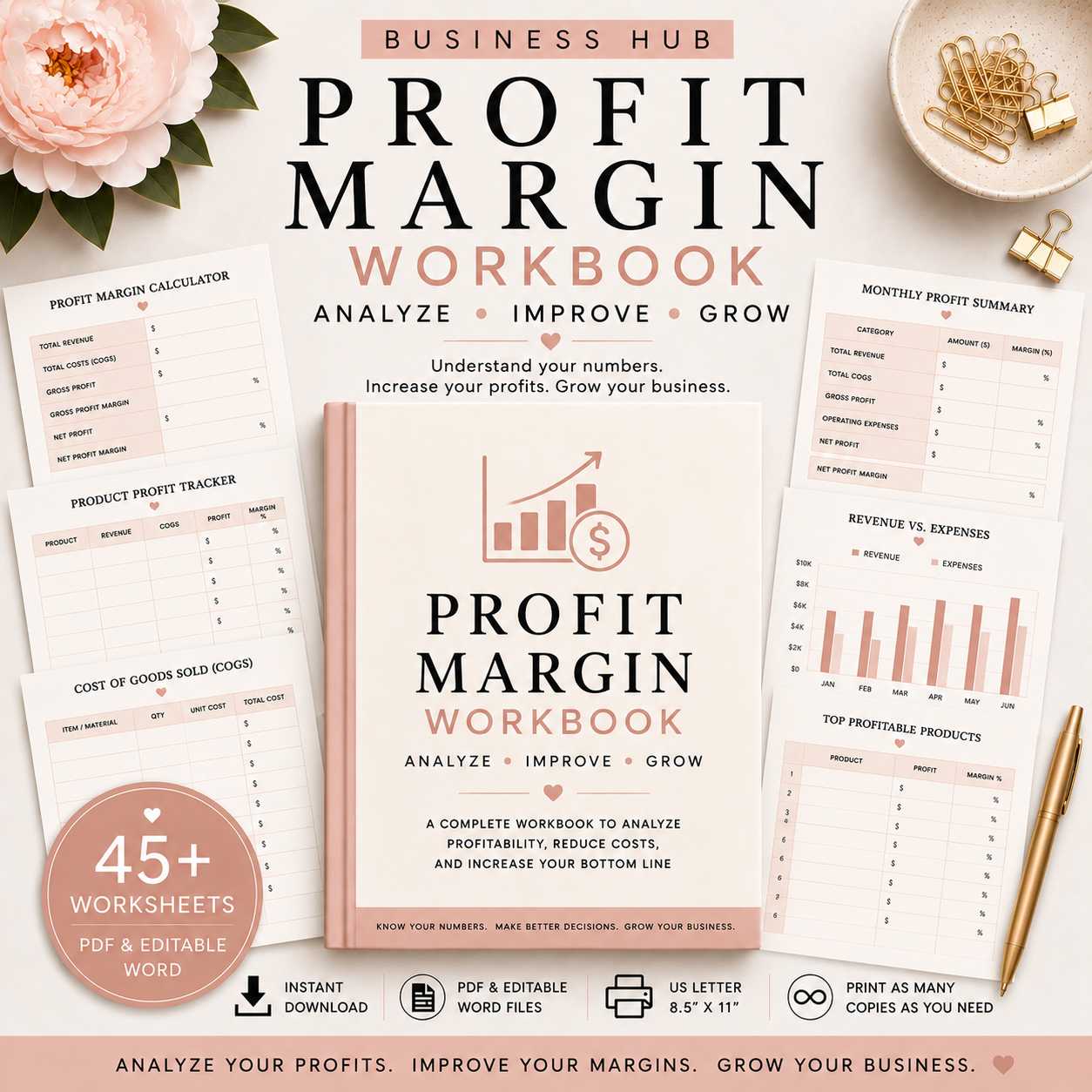 Profit Margin | Printable Workbook