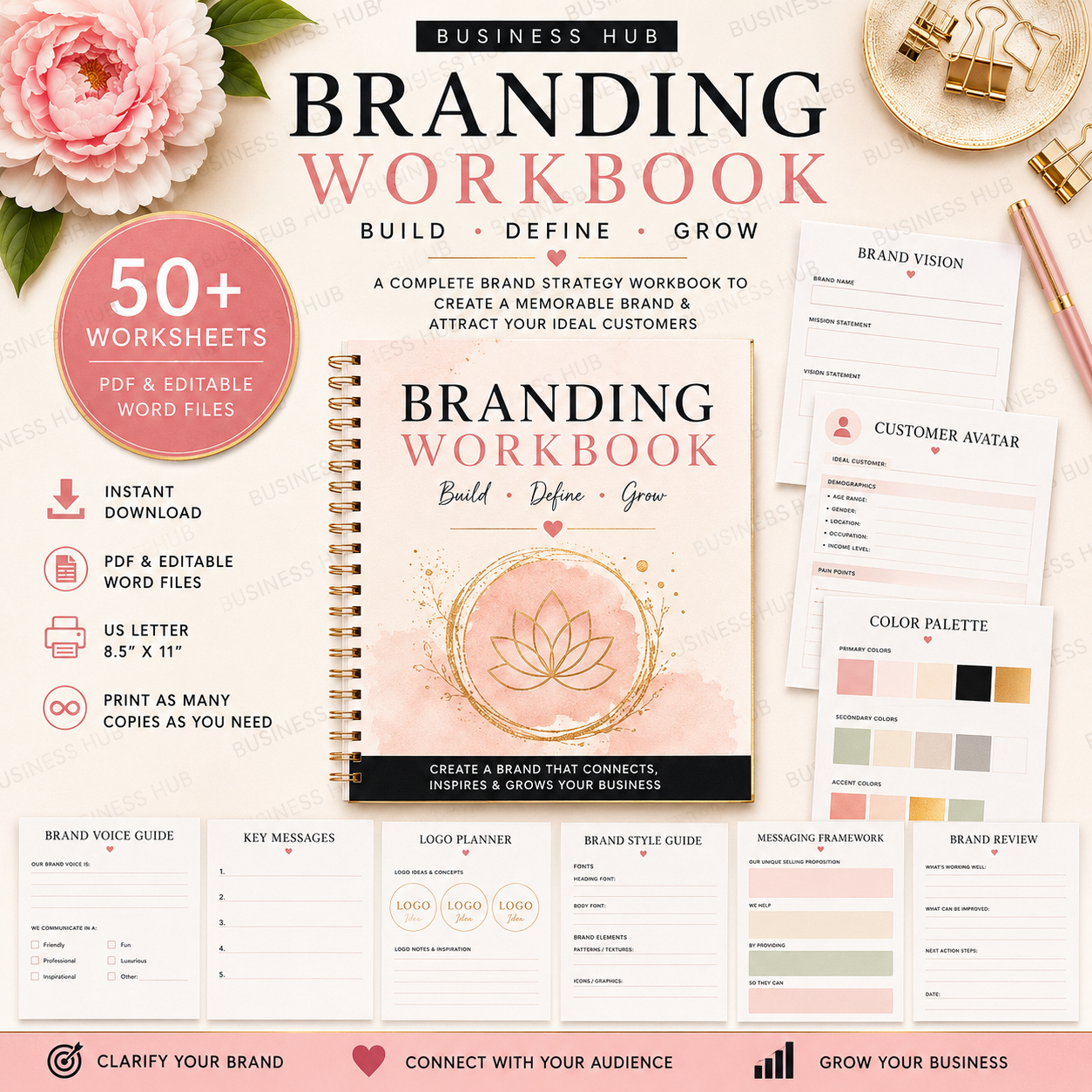 Branding Workbook | Printable Brand Strategy Planner