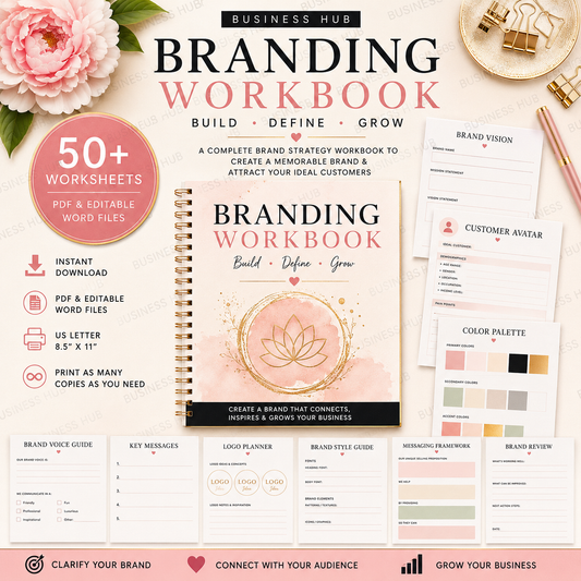 Branding Workbook | Printable Brand Strategy Planner