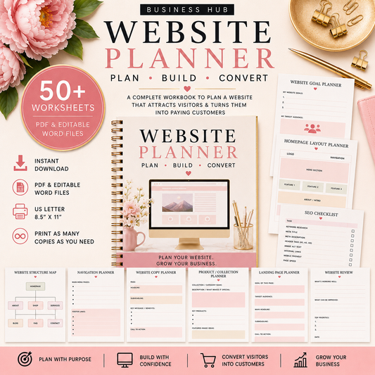 Website Planner | Printable Website Planning Workbook