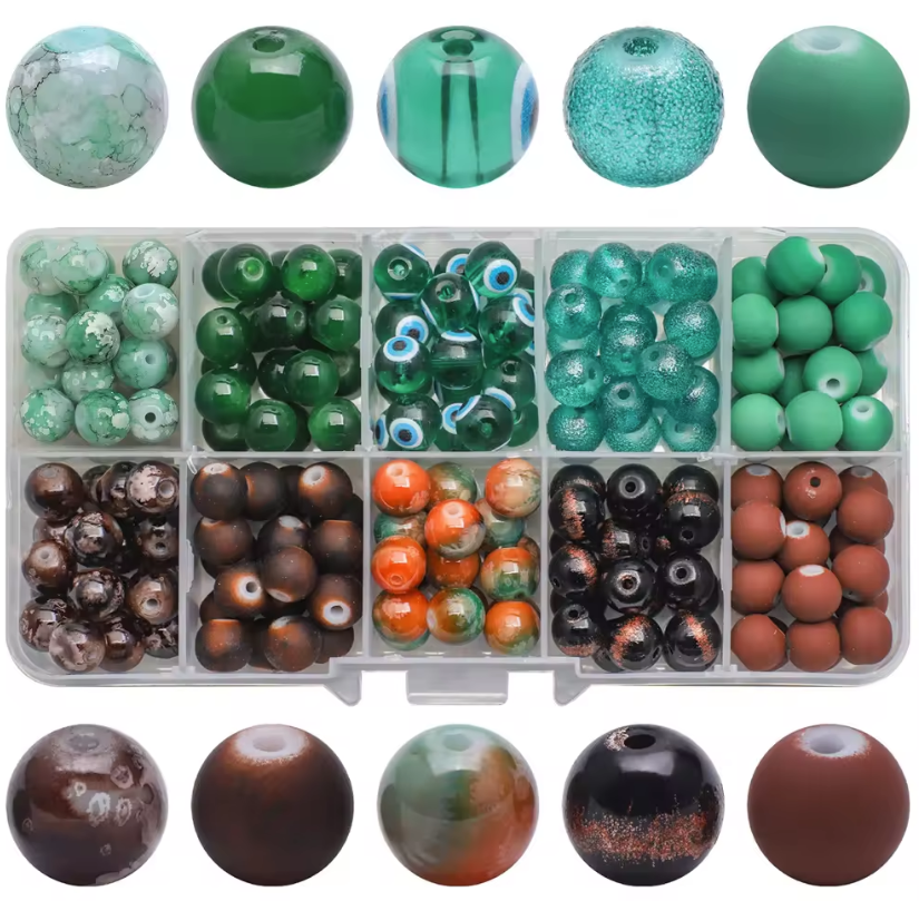 12M-  203 - 8mm  "Color Set 11" Acrylic Bead Box