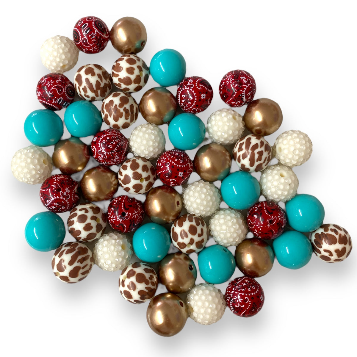 Ck-76 - 20mm "Yee-Haw" [50 Count] Acrylic Bead Pack