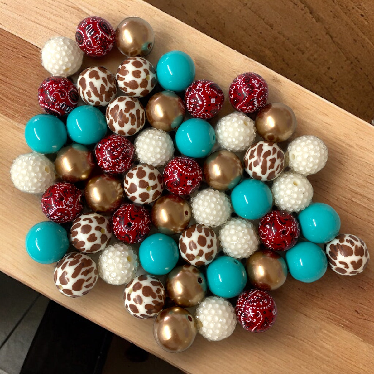 Ck-76 - 20mm "Yee-Haw" [50 Count] Acrylic Bead Pack