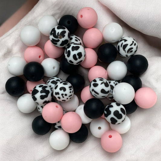 CK-  230   15mm 50 Count  Mixed Pack Silicone  Beads