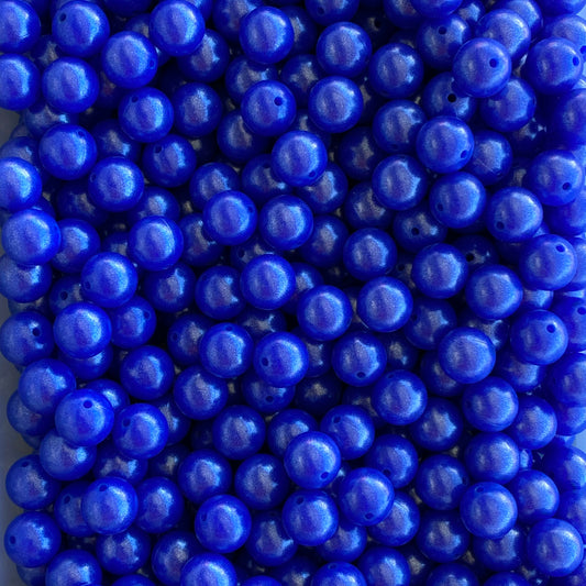 T357 - 15mm "Royal Blue" Opal Silicone Beads