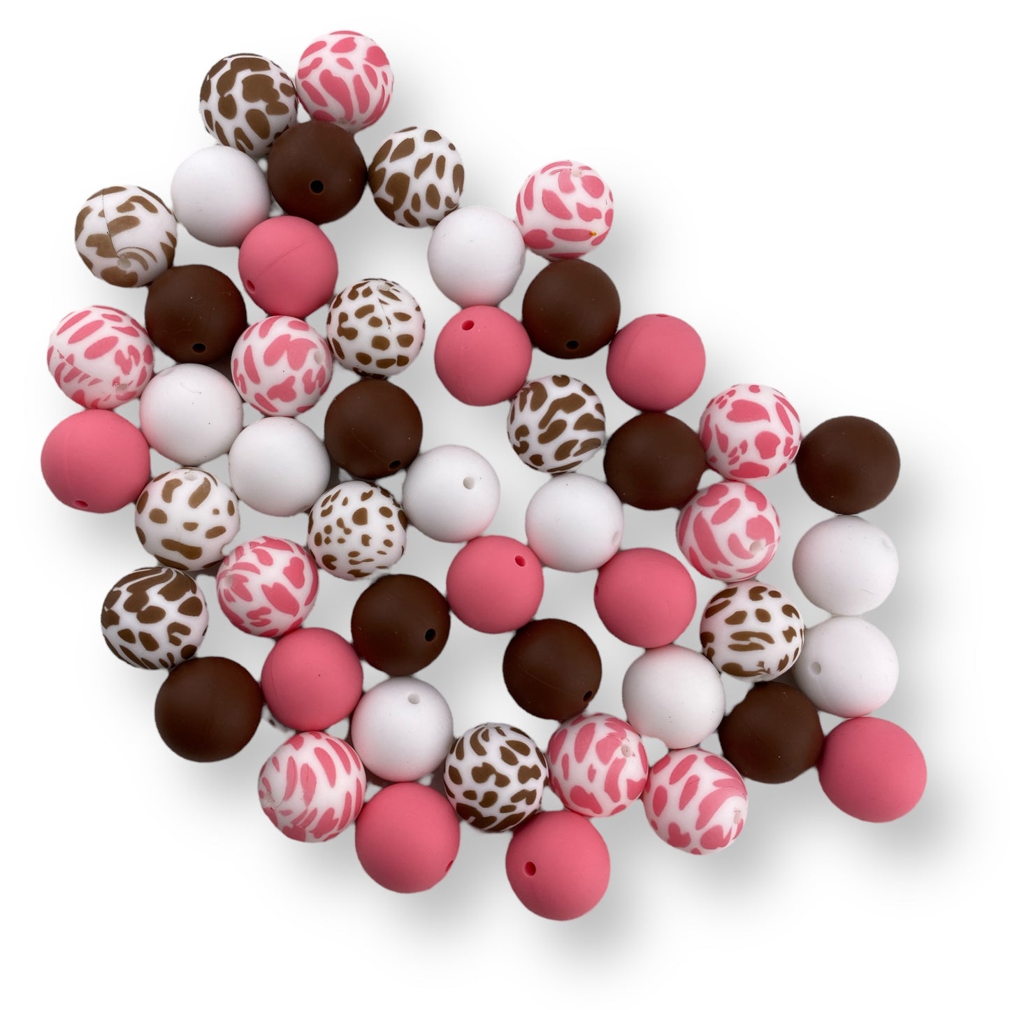 CK - 170 -  19mm "Milk Shake" 50 Count  Silicone Bead Pack