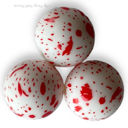 A-6034- “Blood Splatter” Silicone Beads