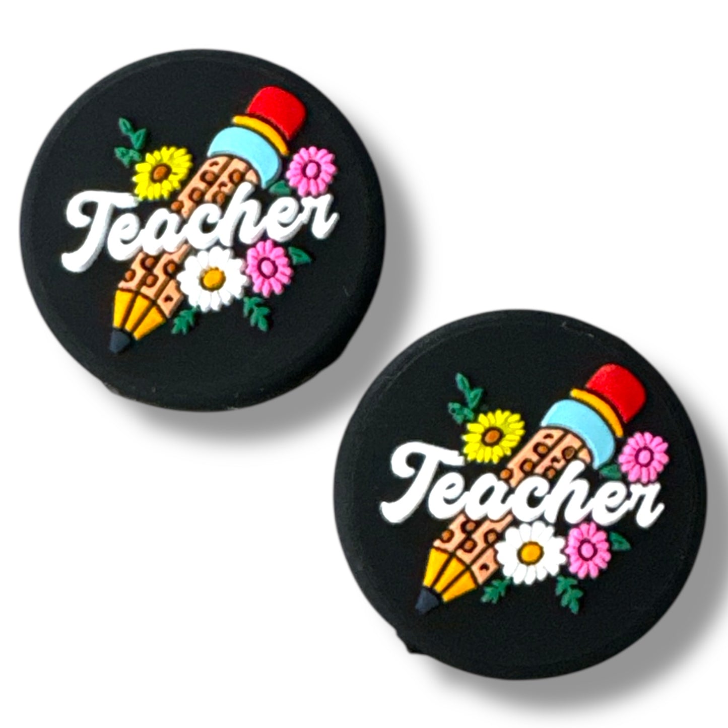 X310-  “Teacher” Silicone Focal Bead (1 Count)