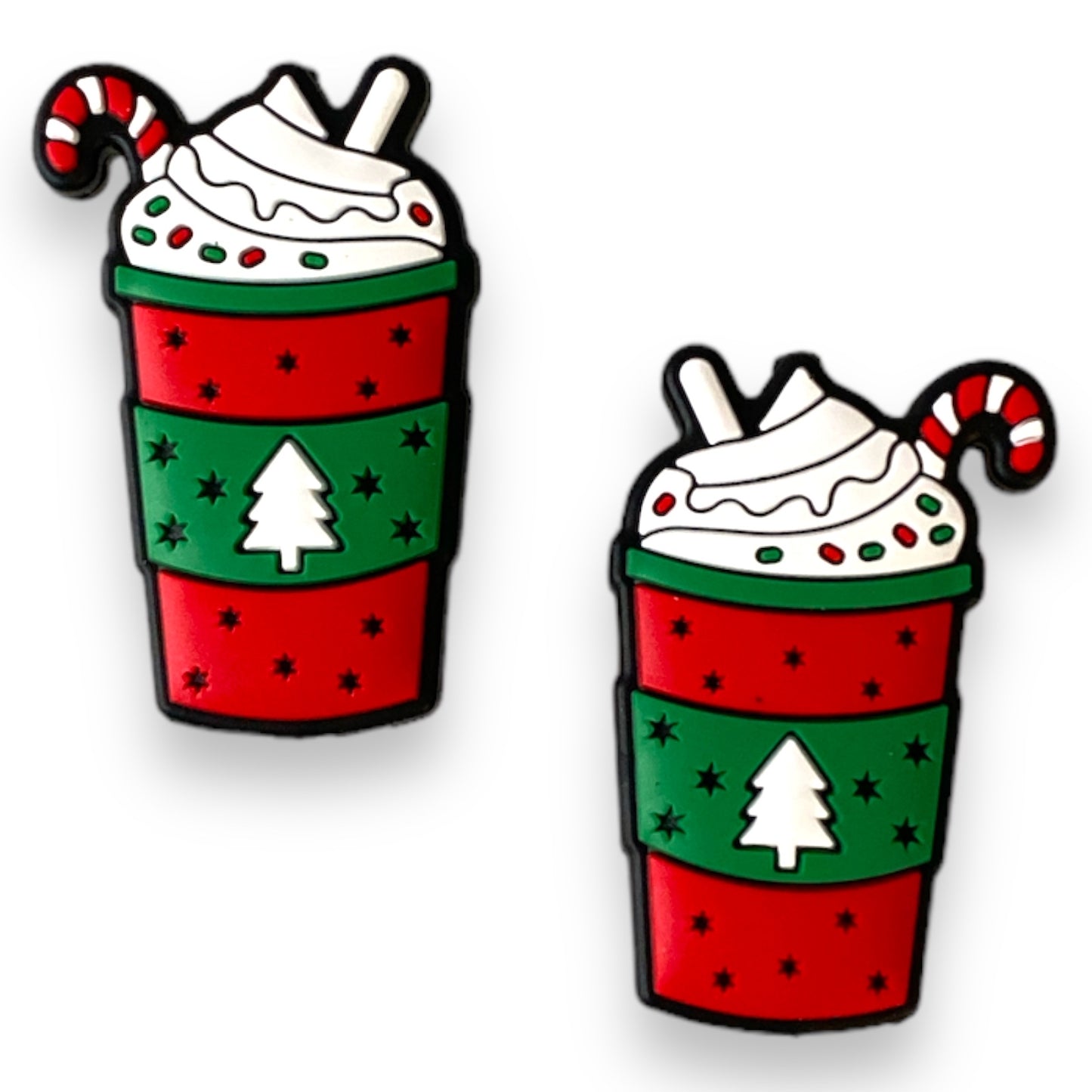 X191 -  Christmas Tree Latte  Silicone (1 Count) Focal Bead