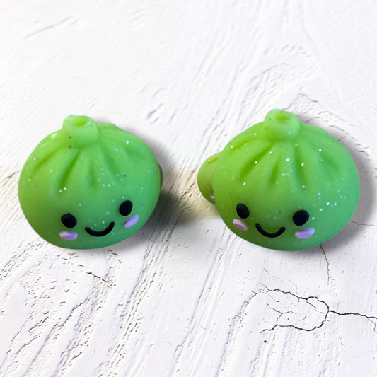 X350 - "Lime Dumpling 3D" Silicone Focal Bead for DIY Crafts (1 Count)