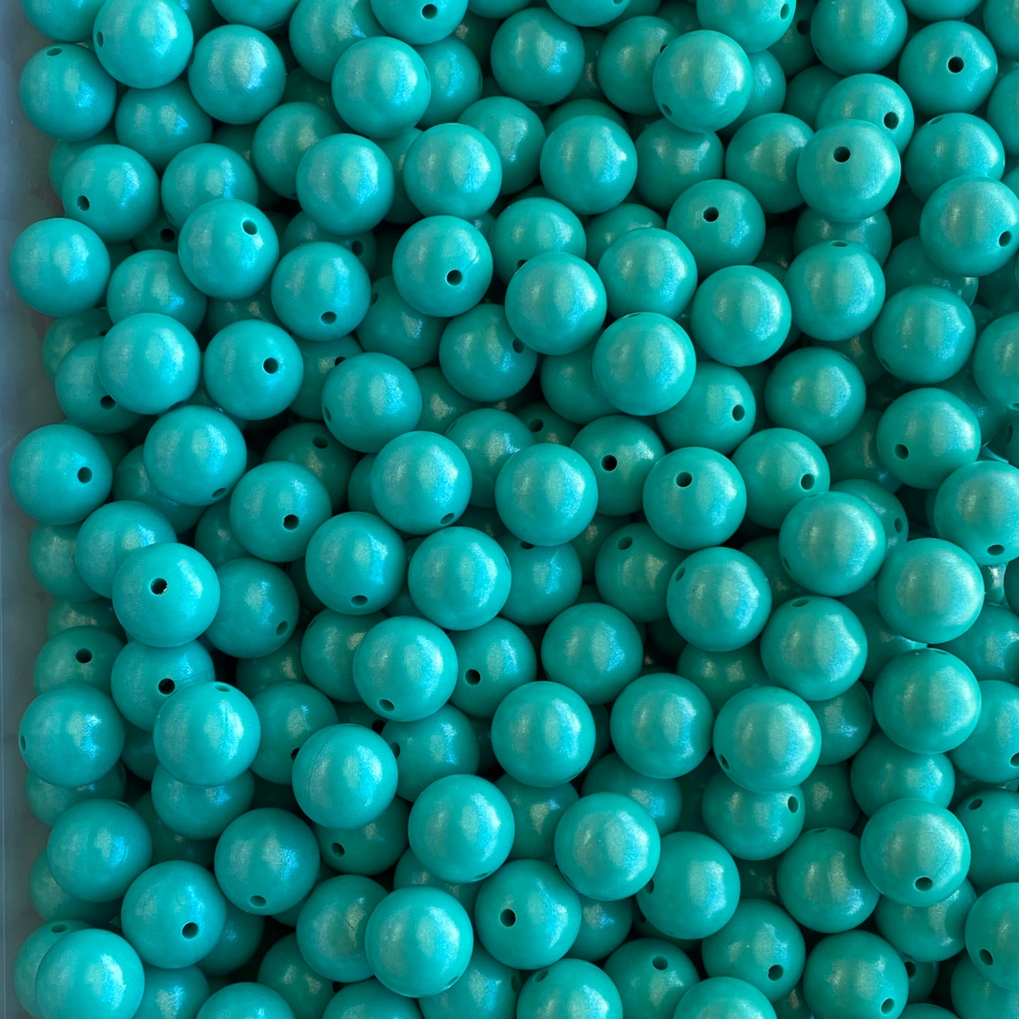 T355 - 15mm "Aqua" Opal Silicone Beads