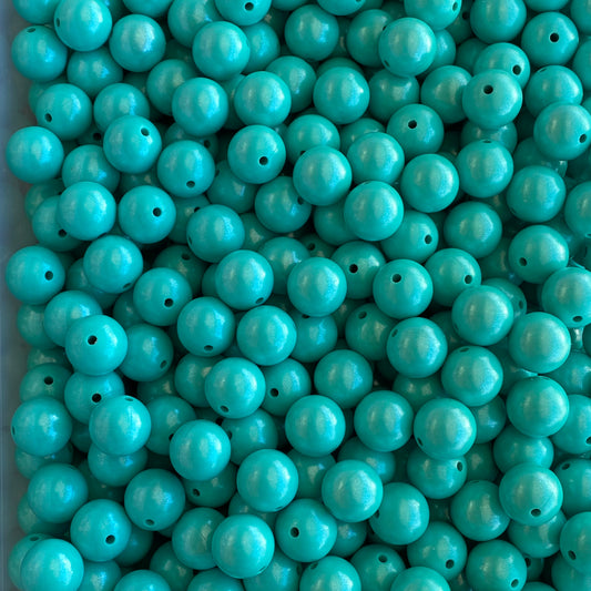 T355 - 15mm "Aqua" Opal Silicone Beads