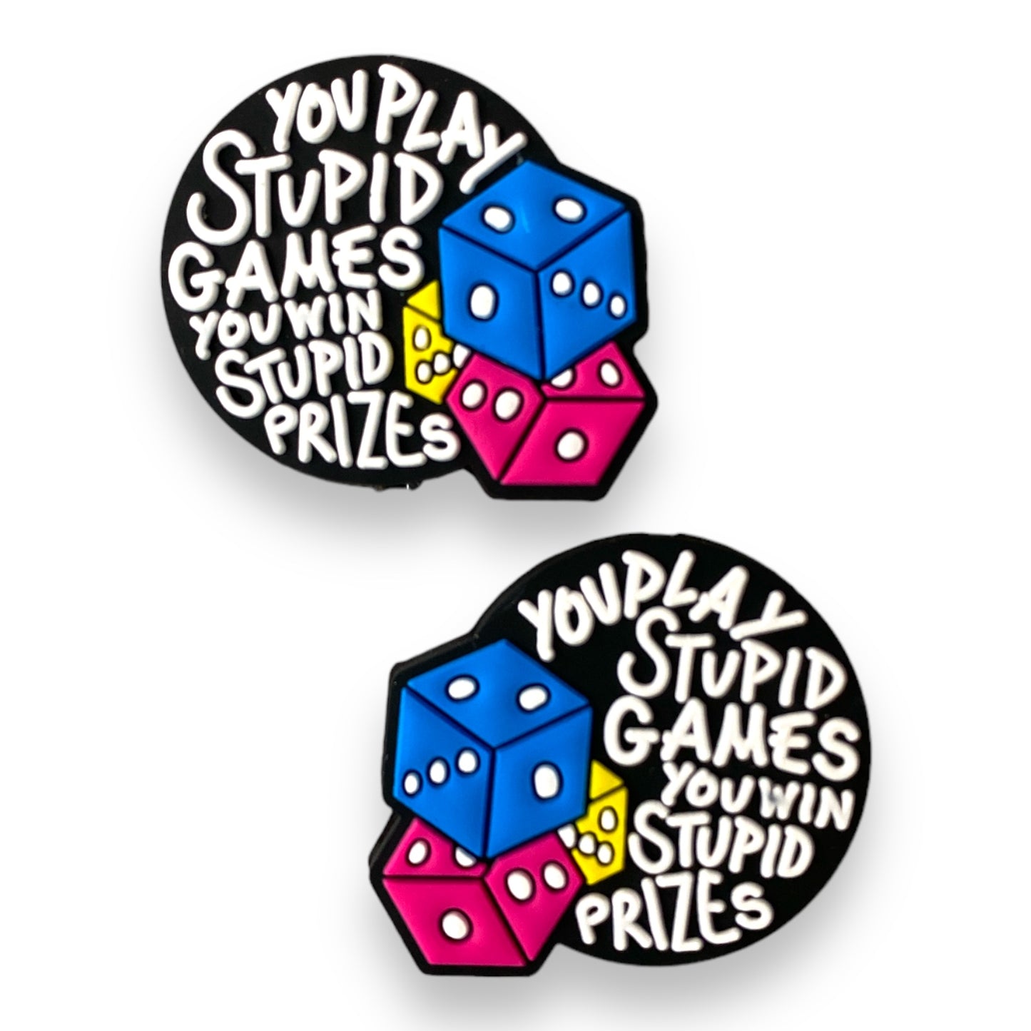 h1083- "You Play Stupid Games, You Win Stupid Prizes” Silicone Focal Bead (1 Count)