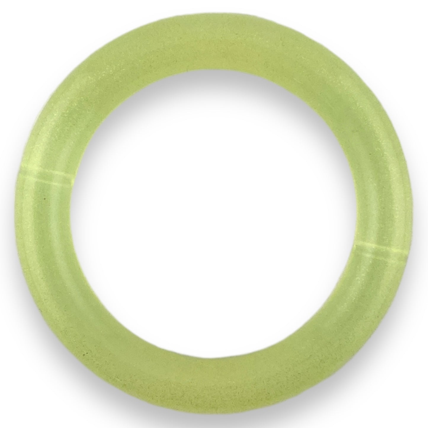 Q-A26 - 65mm Yellow Jelly Glitter Silicone Ring