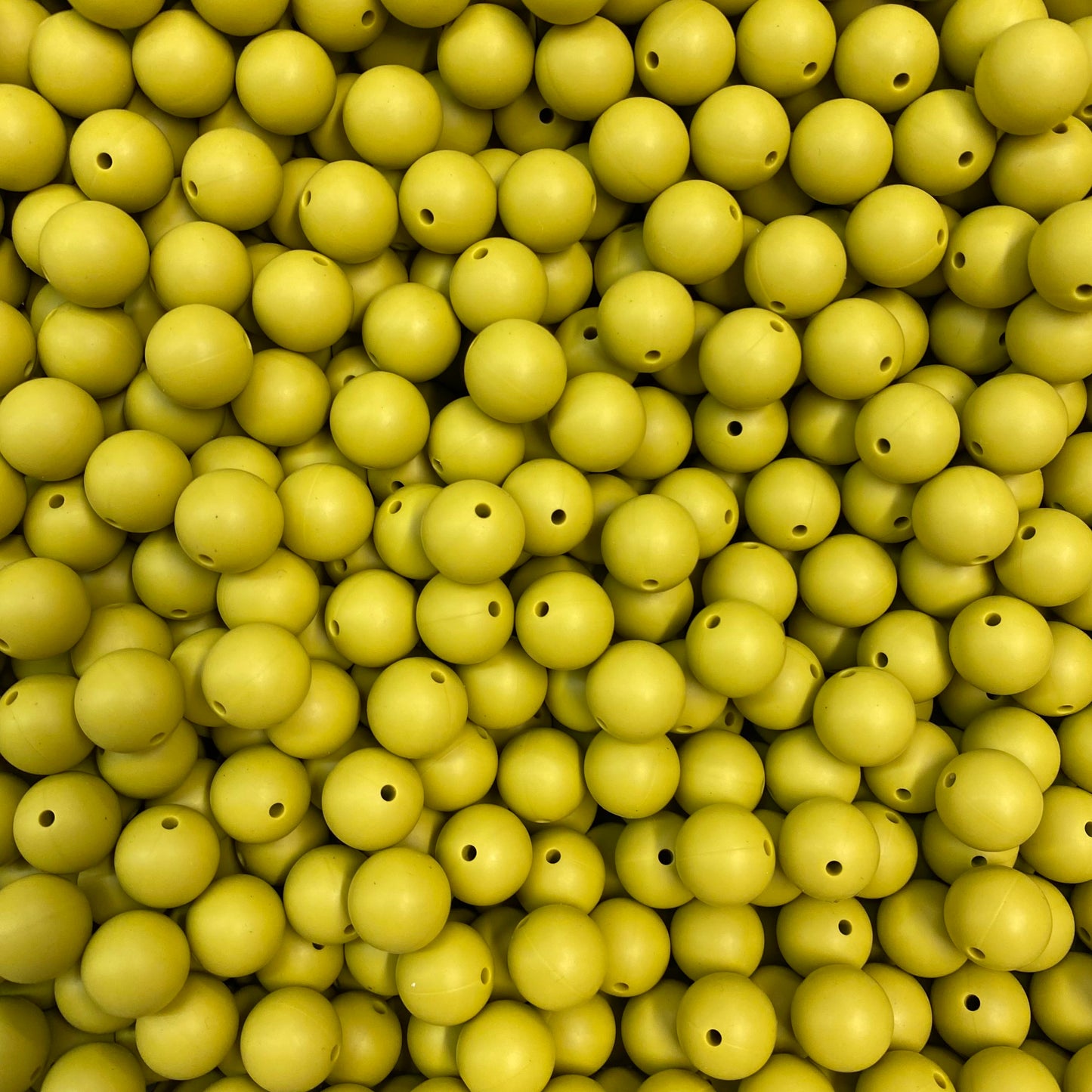 100 / 15MM -  15mm "Earth Yellow" Silicone Beads *New