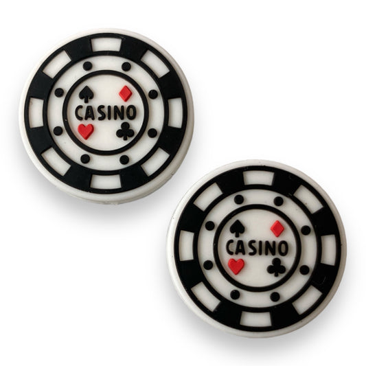 h1028 -  “Casino" Silicone Focal Bead (1 Count)