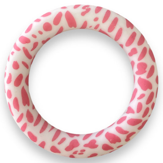 Q-A12 - 65mm Pink Cow Silicone Ring