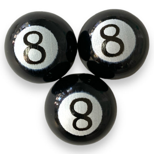 #862 - 20mm “8 Ball" Acrylic Bead