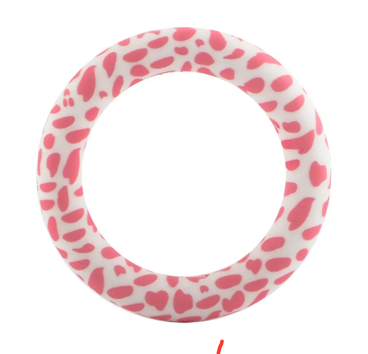 Q-A12 - 65mm Pink Cow Silicone Ring