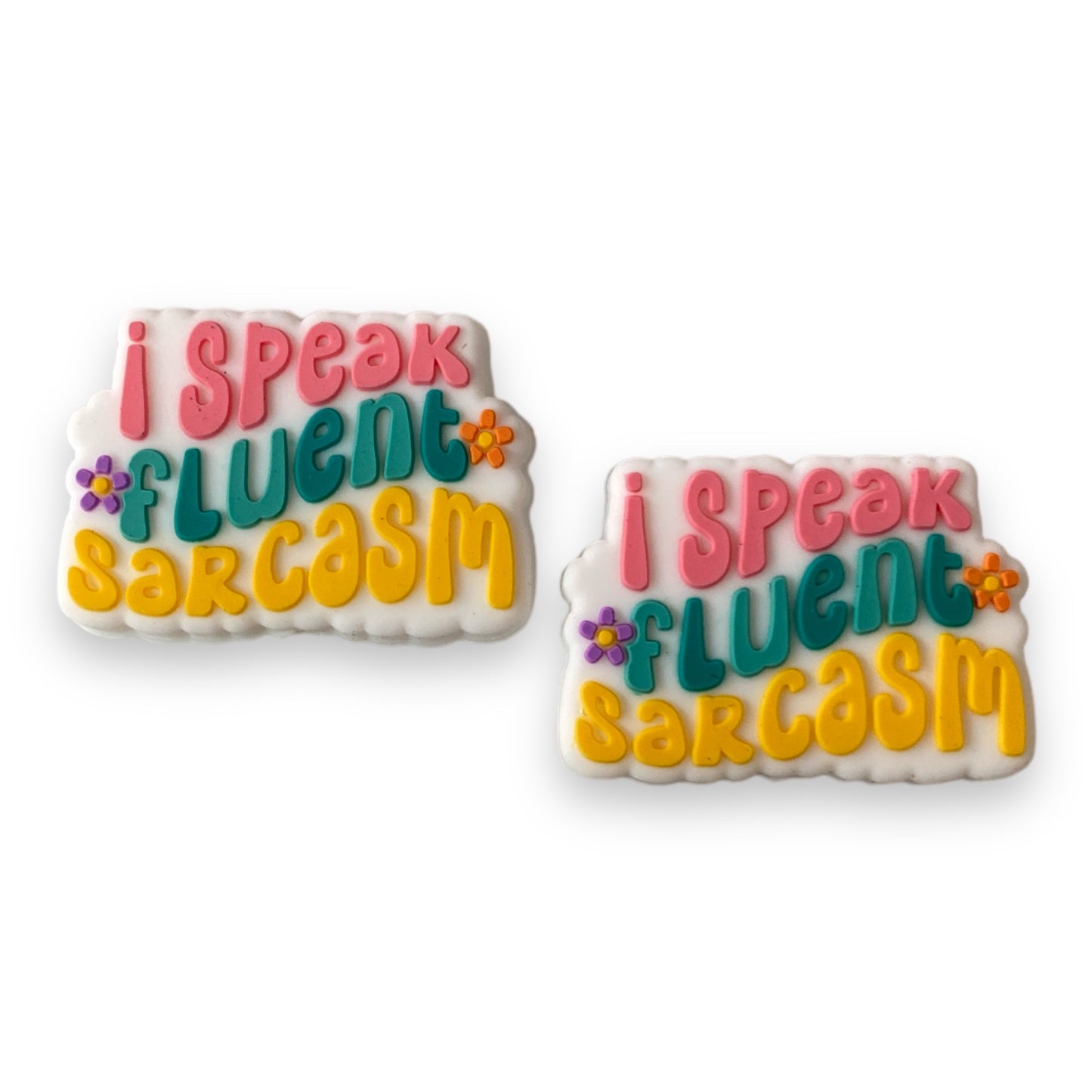 h1090  -  “I Speak Fluent Sarcasm" Silicone Focal Bead (1 Count)