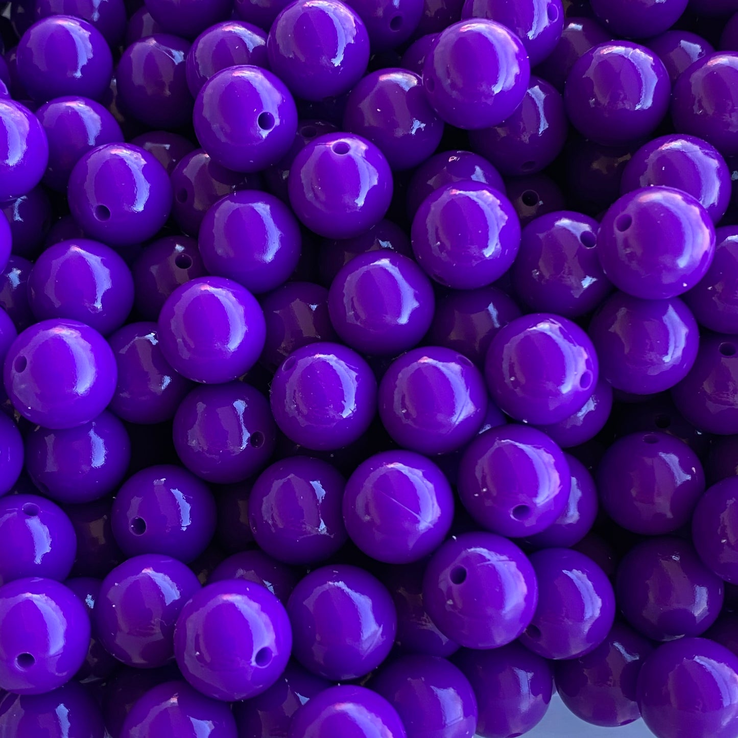 T310 - 15mm "Dark Purple" Gloss Silicone Beads