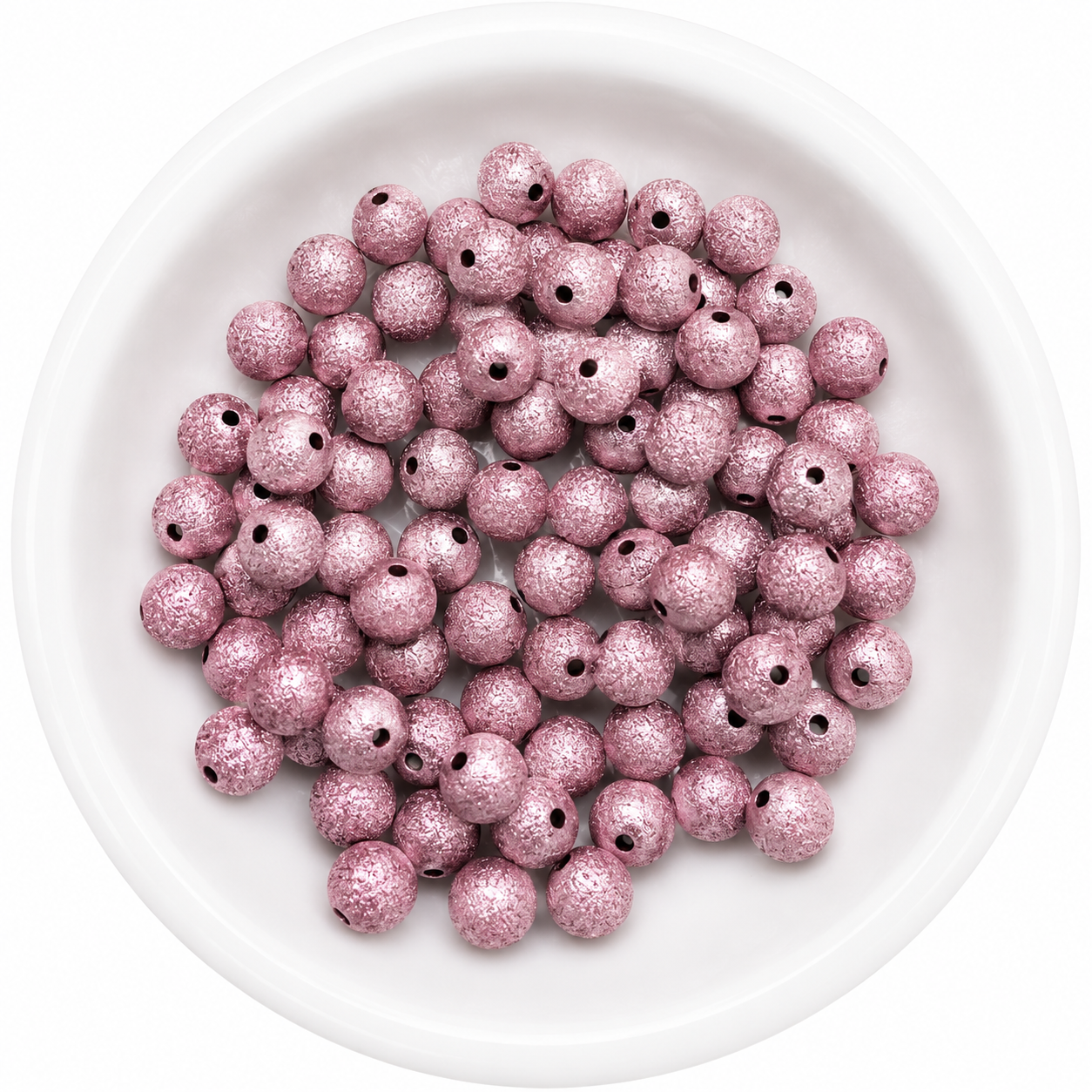 w235- 12mm Rose Gold Stardust Beads (20 Count)