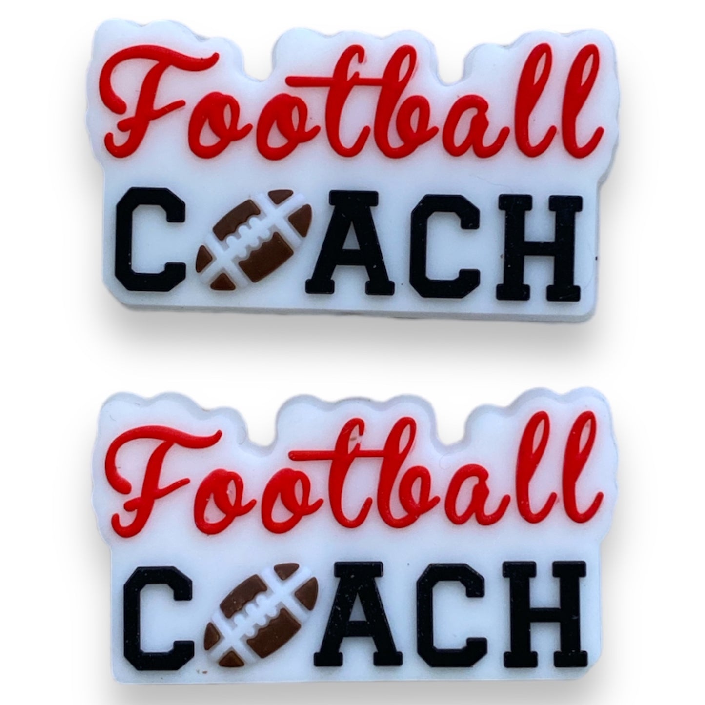 X219 - Football Coach Silicone (1 Count) Focal Bead