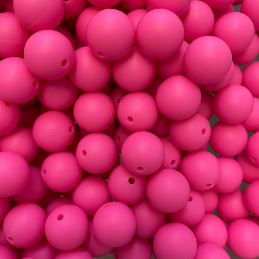 97 / 15mm - Perfect Pink 15mm Silicone Bead